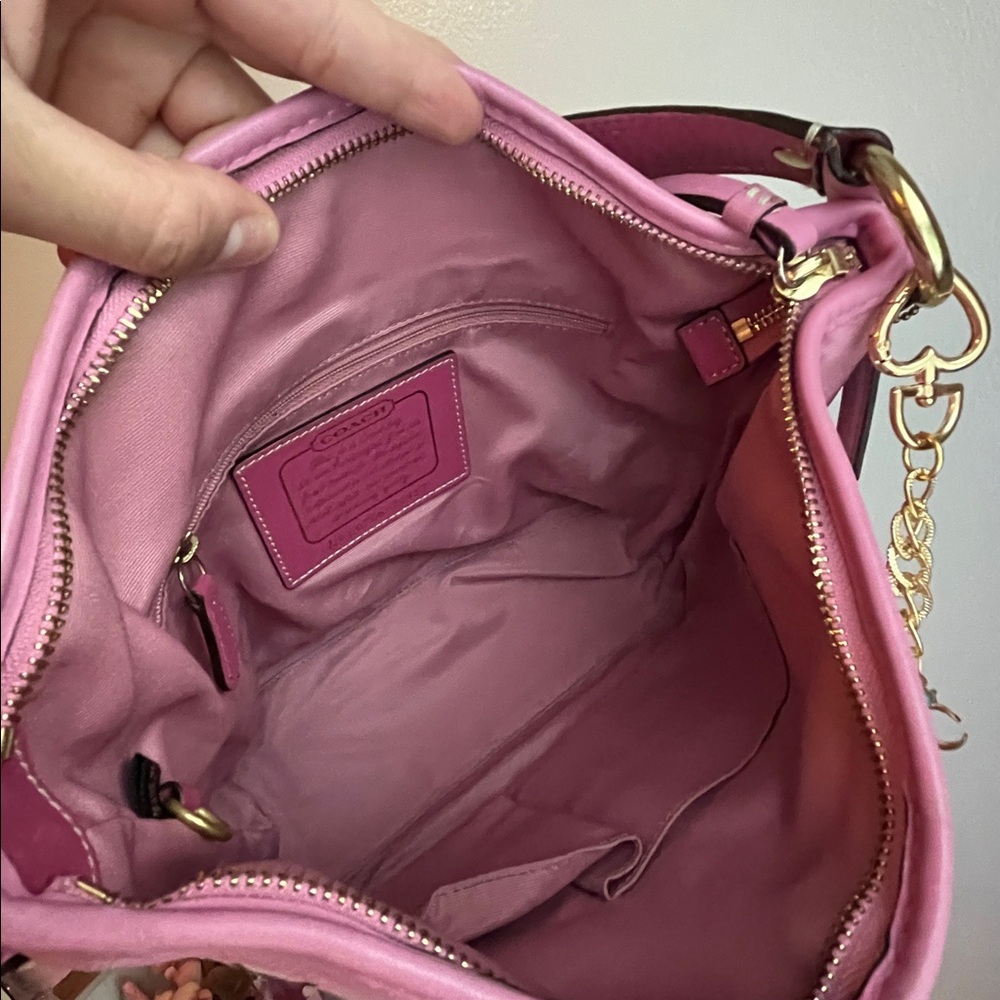Coach Signature Brown With Pink Bag - Picture 3 of 13
